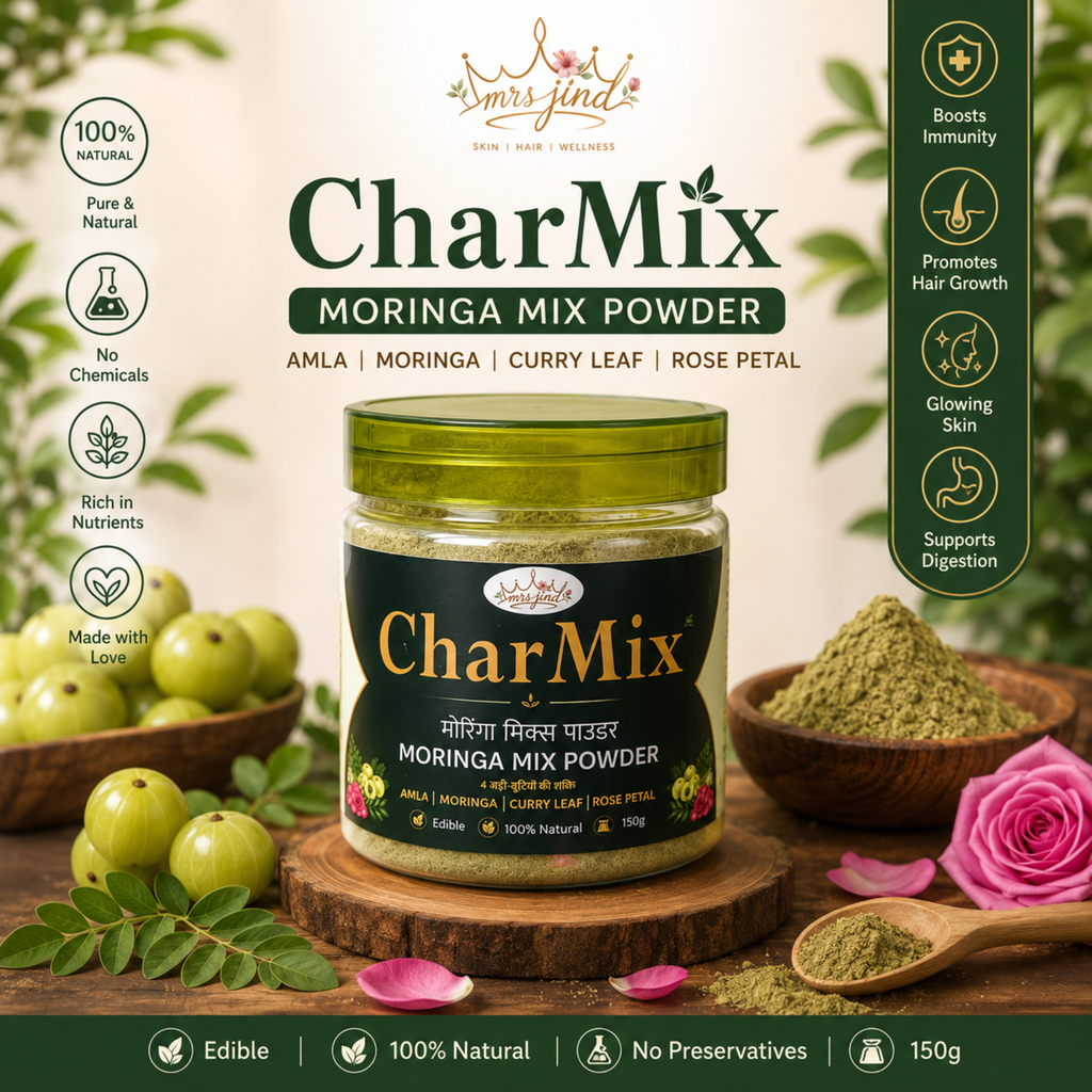 CHARMIX- Moringa Mix Powder - 4 Herb Blend for Hair & Skin