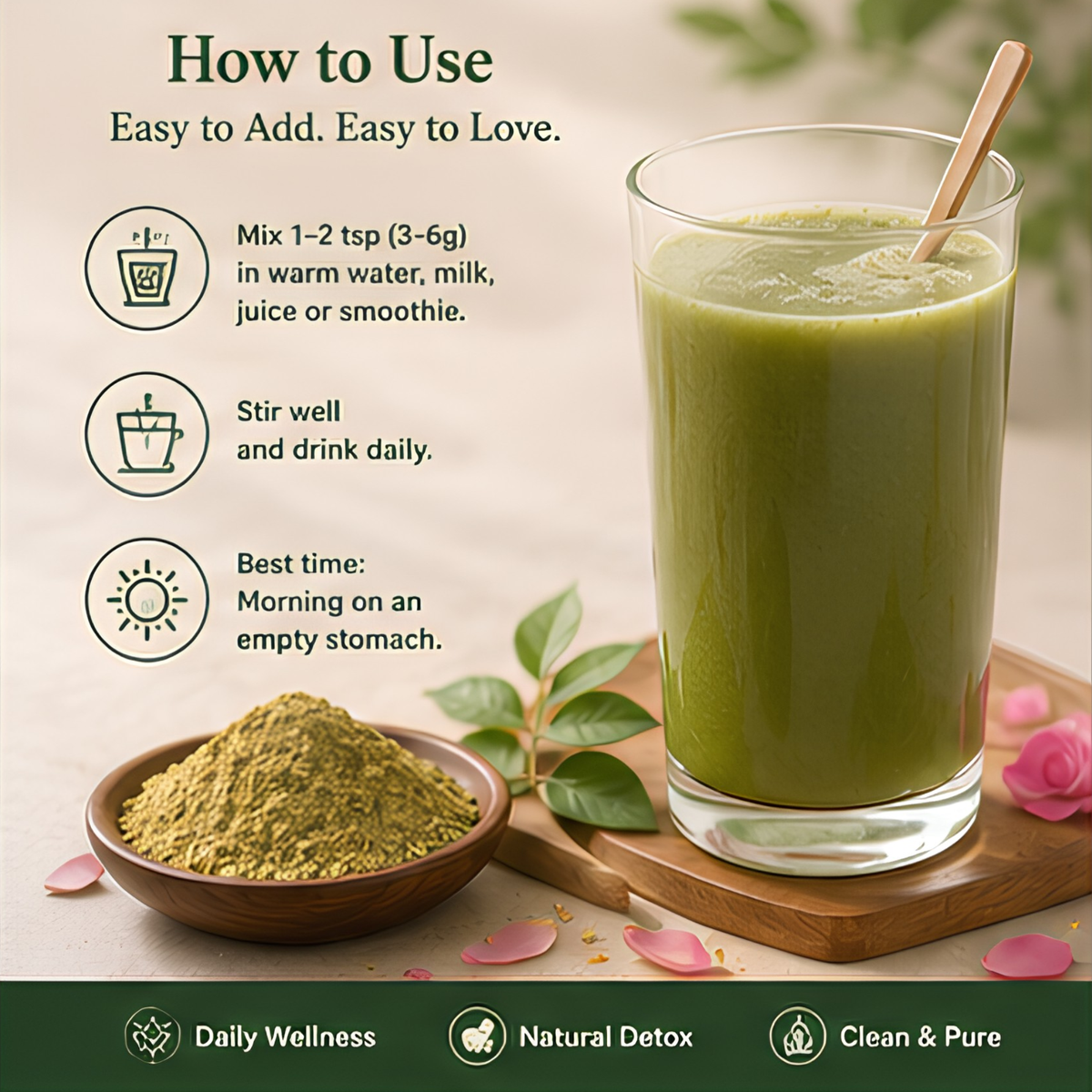 CHARMIX- Moringa Mix Powder - 4 Herb Blend for Hair & Skin