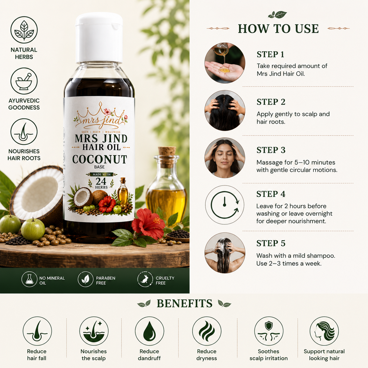 MRSJIND Ayurvedic Hair Oil 100 ml